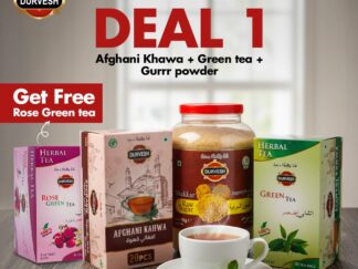 Buy Ifghani Kahwa + Green Tea & Gurr Powder and get Free Rose Green Tea